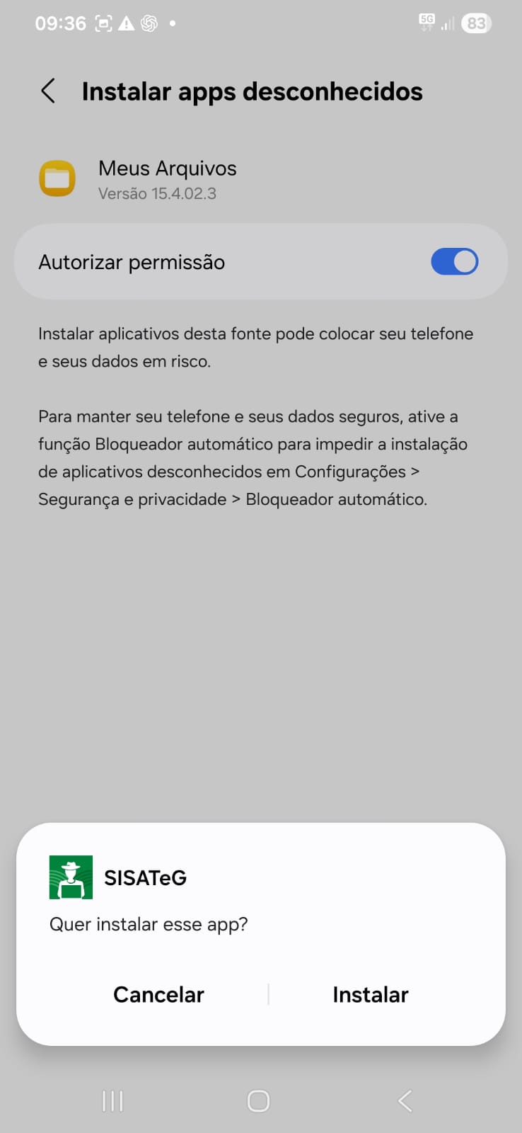 Iniciar Instalação